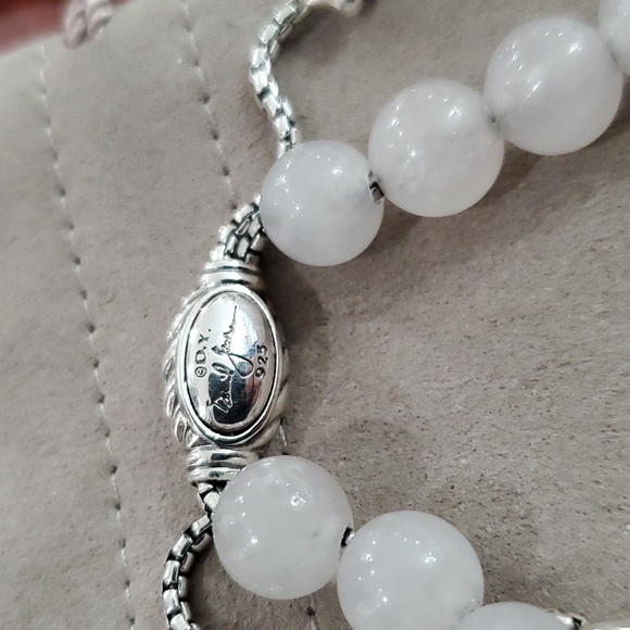 David Yurman Morganite 8mm Spiritual Beaded Bracelet Sterling Silver - Picture 3 of 9